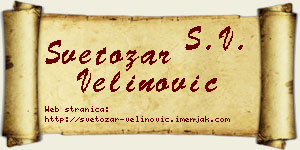 Svetozar Velinović vizit kartica